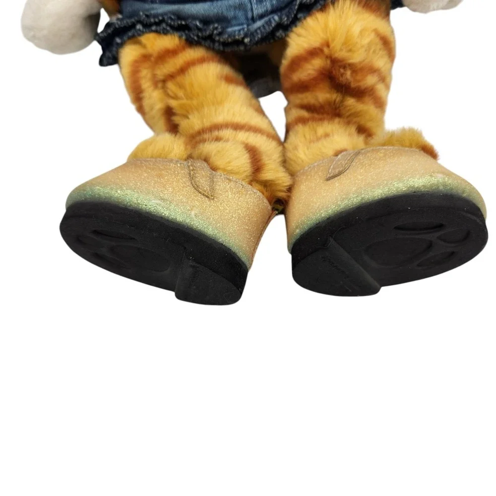 Build A Bear Orange Tabby Cat Kitty Shirt‎ Overall Dress Shoes Stuffed Animal